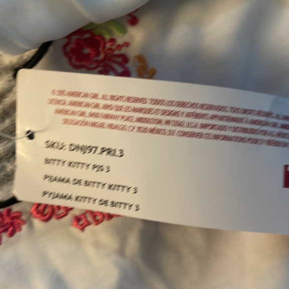 American Girl Bitty Baby Girls Pajamas Size 3 - Picture 3 of 4